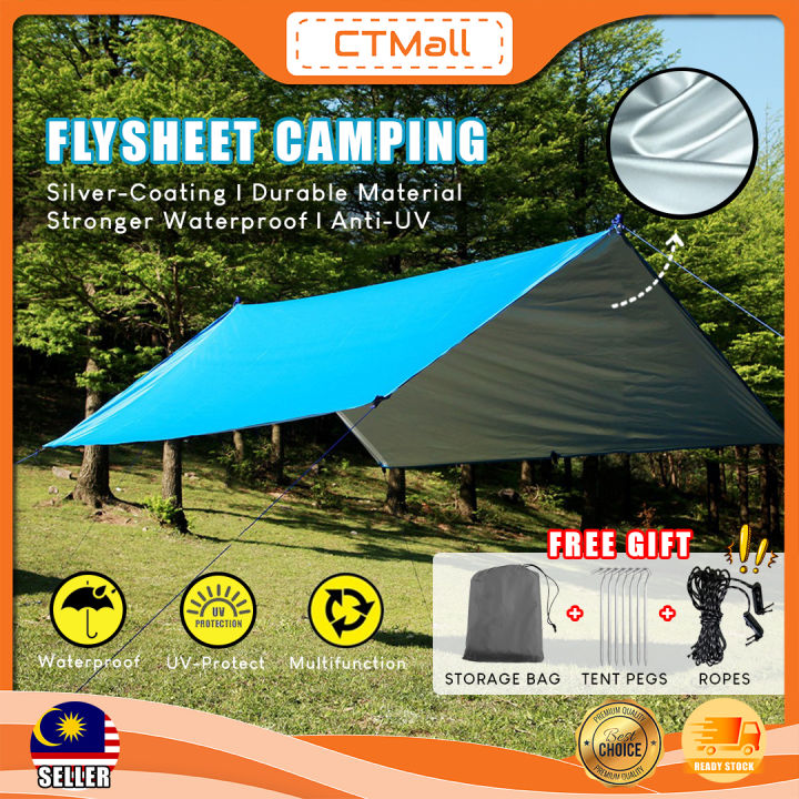 CTMALL Flysheet Camping Waterproof Groundsheet Camping Tarp Tent ...
