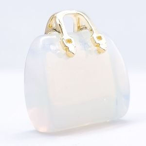 NCNC(OKDEALS01) Natural Creative Home Decoration Quartz Crystal Room Heal the Mind Stone Bag Healing Crystal Crystal Bag Handbag Pendant