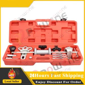 19pcs 9-Way Slide Hammer Puller Set Front Wheel Hub Bearing Remover & Rear Wheel Axle Shaft Puller Tool Kit