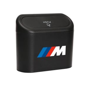 ถังเก็บฝุ่นแบบฝาพับแขวนได้รถ BMW ถังขยะอุปกรณ์เสริมรถยนต์จัดระเบียบกล่องเก็บของสำหรับ E36 E46 E30 E90 F10 F30 E39 E60 X1 E84 F48 F25 X3 E83 F15 X5
