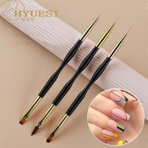 Fancy Fingers💅 Acrylic French Stripe Nail Art Liner Brush Set 3D Tips Liner Brush Painting Pen Gel Polish Crystal Nail Art Tools