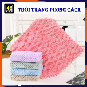SET 3 Khăn Lau Bếp Đa Năng - Khăn Lau Chén Bát Vân Sóng Siêu Thấm Hút Mềm Mịn Không Xù Lông Kháng Khuẩn / Khau Lau Tay Nhà Bếp 30x30cm