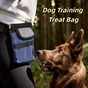 OUTOPEN Wear-resistant Dog Training Treat Bag Portable Stain-resistant Dog Food Bag Convenient with Hook Pet Snack Pouch Outdoor