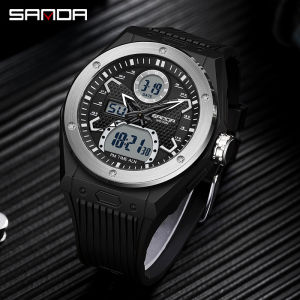 SANDA Men Digital Sport Wristwatches Fashion Waterproof Shockproof Male Hand Clock Watches Mens Electronic Military Wrist Watch
