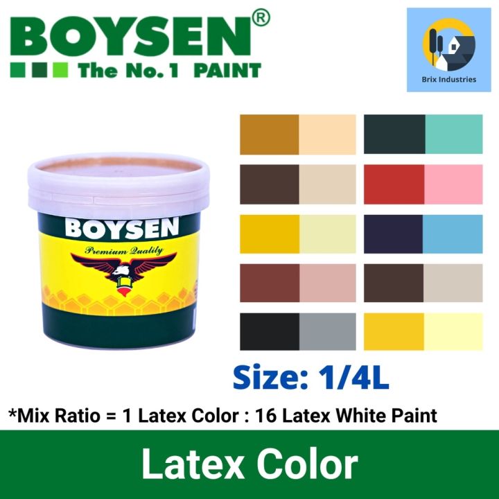 Durable Boysen Paint Latex Color Full Tone 1/4L Thalo Blue Green ...