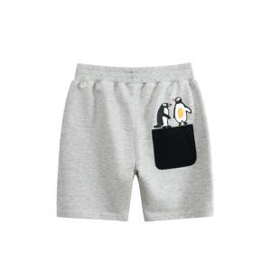 2025 Penguin Cartoon Shorts Children Boys Cute Pants 100% Cotton Sport Pants for 1 2 3 4 5 6 7 8 9 Years Baby Boys Girls