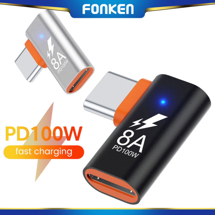 Fonken pd100w USB C khuỷu tay Adapter Sạc nhanh Type-C Nam để IOS nữ ...