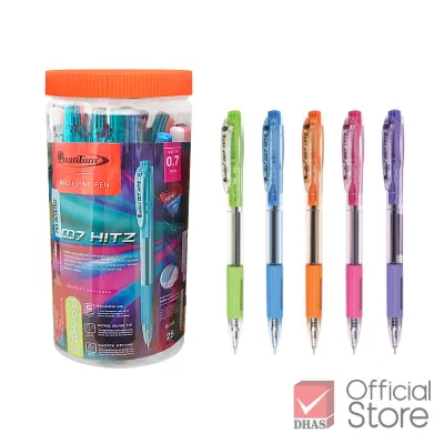 Quantum ปากกาลูกลื่น 007 Hitz หัว 0.7 มม. เขียนลื่นหมึกเข้ม น้ำเงิน - จำนวน 50 ด้าม