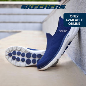 Skechers Online Exclusive Men Slip-Ins GOwalk 6 Easy On Walking Shoes - 216278-NVY Air-Cooled Memory Foam Dual-Density Heel Pillow Hyper Pillar Technology Machine Washable Ortholite Slip-Ins Ultra Go Kasut Sneaker Lelaki SALE