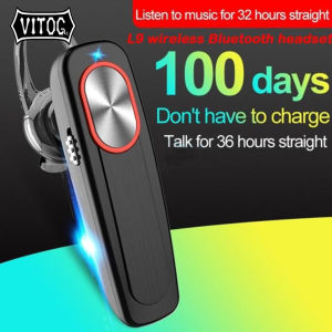 VITOG L9 Bluetooth Headset Hands-free Earphone Wireless Headphones Mini Earbuds Handsfree Bluetooth Earpiece Built-in Microphone for xiaomi Redmi huawei oppo vivo sony samsung Airdots Mobile Phone