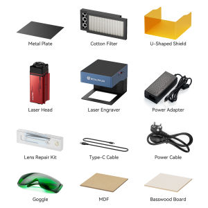 【รับประกัน 10 ปี】Sculpfun iCube 3W/5W/10W เครื่องแกะสลักเลเซอร์ เทคโนโลยีการแกะสลักลำแสงเลเซอร์แบบละเอียดพิเศษ มาพร้อมเครื่องกรองควัน ปลุกอุณหภูมิ 130x130 มม