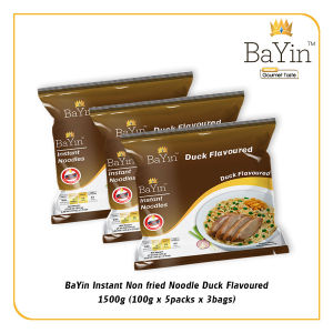 BaYin Instant Non-fried Noodle Duck Flavoured 1500g (100g x 5packs x 3bags)