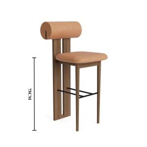 Sacesr Wooden Dining Chairs Nordic Backrest High-legged Dining Chairs Modern Luxury White Birch Bar Stool Home Kitchen Furniture 9N5Q1