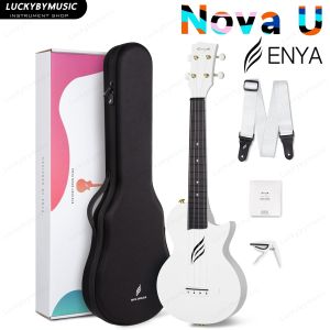 (ของแถมพรีเมี่ยม) Ukulele Enya Nova U อูคูเลเล่ ไซส์ Concert ขนาด 23 นิ้ว สีดำ บอดี้คาร์บอนไฟเบอร์และโพลีคาร์บอเนต ดีไซด์สวย เสียงดี เล่นง่าย