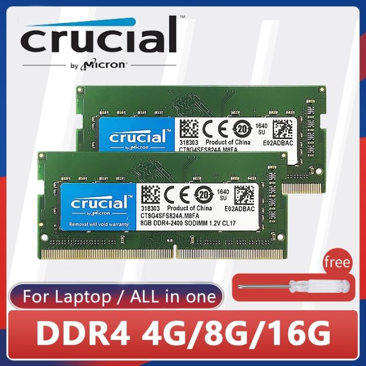 Local Stock Crucial DDR4 RAM Laptop Memory Sodimm 8GB 4GB 16G 2400MHZ ...