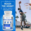 Height growth supplement with calcium and vitamin D3 to increase height, bone density, and joint health. 