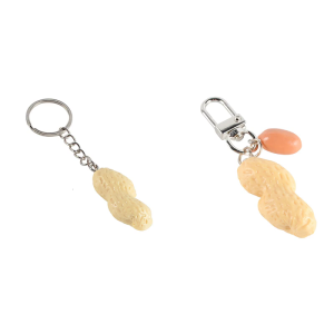 Fun Bag Peanut Keyrings Bag Charm Unique PVC Alloy Keychain Suitable for Fashion Students and Youthful Adults