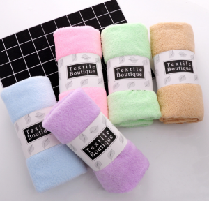 TP98.Lucky ผ้าเช็ดผม ผ้าขนหนูขนเป็ด ขนาด 26*56cm️ผ้าขนหนูเล็ก ผ้าเช็ดหน้า สีพื้น (สุ่มสี)