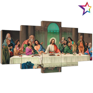 Jesus Stickers 5pcs HD Poster Wall Decor The Last Supper Picture Home Wallpaper (No Frame)