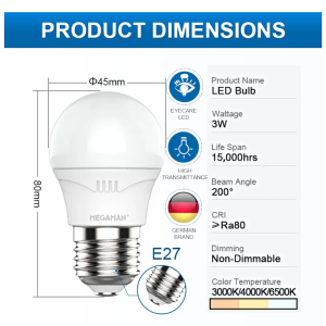 MEGAMAN LED Bulb Light 3W 5W 7W 10W 12W 15W Energy Saving Mentol LED Ceiling Light Lighting Bulb Lampu Siling 灯泡 (Gsven)