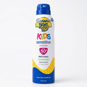 Banana Boat Kids Sensitive Sunscreen Spray SPF 50+ Tear Free Water Resistant 170g