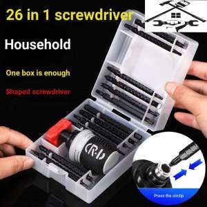 26 in 1 ratchet screwdriver Multifunctional magnetic Cross flat mini expansion screwdriver set