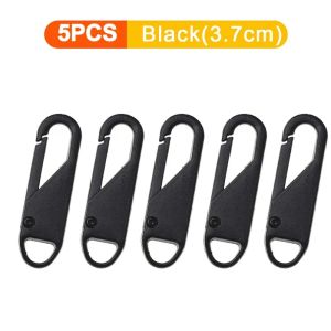 5Pcs Detachable Zipper Puller Metal Zipper Slider Instant Zipper Repair Buckle Universal Replacement for Luggage Purse Bags Clothes Zipper Head