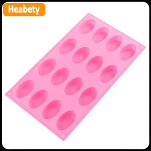【2-3 days delivery】 16 Cavity Oval Shape Soap Bake Mold Silicone Mould Tray Homemade Craft