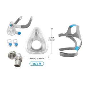 CPAP AirFit F20 Replacement with Elbow Connector Set - Includes Cushion Headgear Frame Elbow & Clips F20 Masks Set