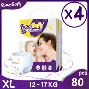 Poomsoft แพมเพิส เดย์ไนท์แพ้นส์ Baby Pants ผ้าอ้อมเด็กสำเร็จรูป แพมเพิส เด็ก NB/S/M/L/XL/XXL/XXXL/XXXXL 6-30KGผ้าอ้อมแบบกางเกง กางเกงผ้าอ
