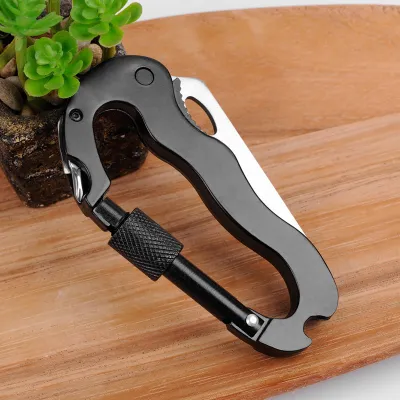 Outdoor Multi Function 5 in 1 Mountaineering Accessories Buckle Camping Equipment D-type Climbing Carabiner