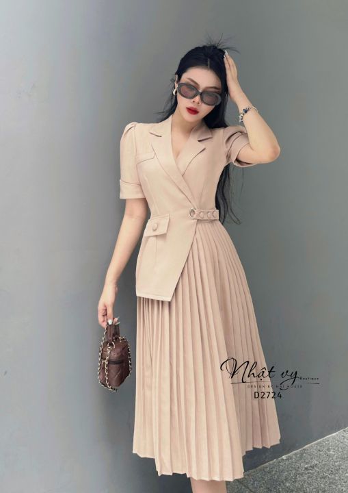 Đầm cổ vest công sở thanh lịch - Đầm, váy nữ | ThờiTrangNữ.vn