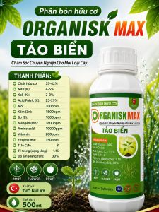 (Chai 500ml) Phân Bón Hữu Cơ ORGANISK MAX TẢO BIỂN: kích rễ phục hồi cây mập cơi mập chồi xanh lá to lá dày lá dưỡng bông mập bông giảm rụng trái non tăng chất lượng trái giải độc đất giảm sốc cây trồng