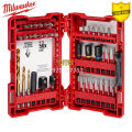 Bộ mũi vít đa năng 40 chi tiết SHOCKWAVE hãng Milwaukee | Bộ bắt vít, mũi khoan và đầu bắn tôn chuôi lục giác 6.35mm cho máy khoan bắt vít pin, mũi bắt vít 2 đầu 4 cạnh bake nam châm từ siêu cứng chống gỉ, chống tòe. 