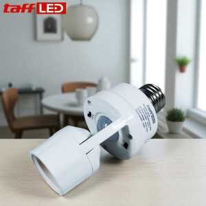 Sumber TaffLED Fitting Lampu Bohlam Sensor PIR Adjustable Timer 40W E27 / Fitting Sensor Gerak
