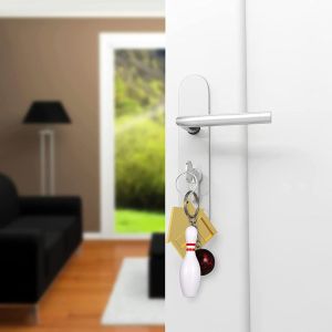 YUNAFIN Decoration Bowling Keychain Personalized Ornament Hanging Pendant Fashion Handmade Sports Keyring Pendant