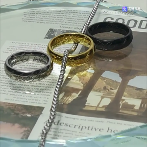 Vintage Finger Ring Pendant Necklace Titaniums Steel Neckchain Women Men Everyday Wear Clavicle Chain Accessory