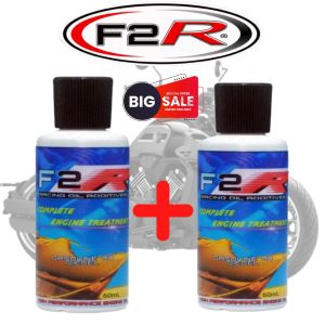 F2R Racing Oil Additives Complete Engine Treatment (BUNDLE of 60 ml 2pcs) for Gas and Diesel