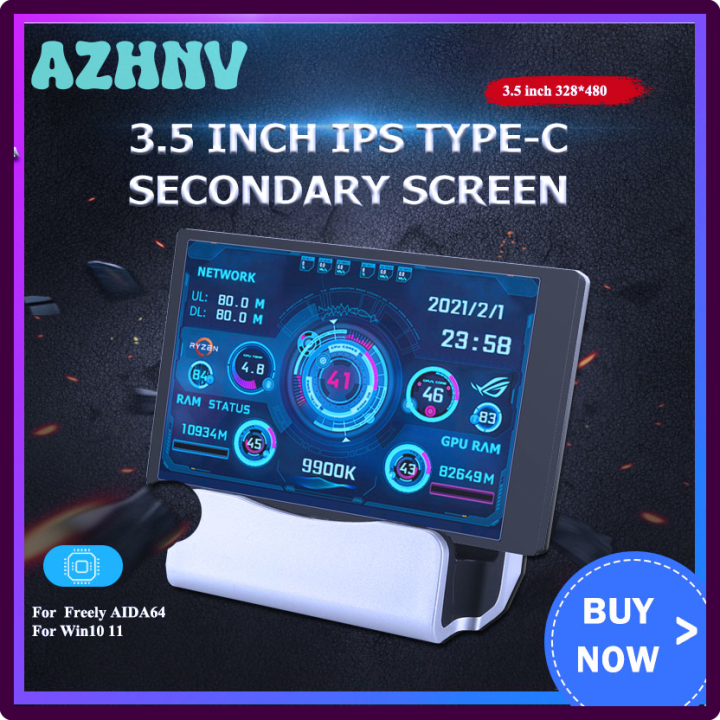 Nieuwe 3.5 Pouces IPS TYPE-C écran Secondaire Ordinateur CPU GPU Ram Hdd Moniteur Usb Affichage Pour Librement Aida64