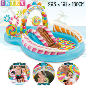 INTEX 57149Candy Zone Play Center Children Toy Play Ground Inflatable Kids Swimming Pool Water Slide Kolam Mandi (NP259)