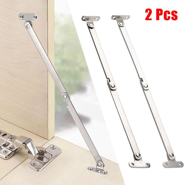 2PCS Stainless Steel Folding Pull Rod Cabinet Door Movable Lift Up Support - Main Image
