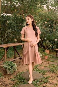 Váy Bầu Đẹp Chất Tơ Hàn Quốc Mềm Mịn Bèo Lệch Đủ Size Cho Mẹ Bầu Và Sau SinhTừ 47-85kg BELLA MAMA