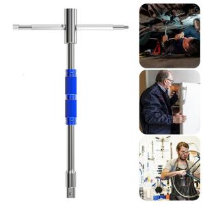 Ergonomic Rotating T Bar Wrenches Interchangeable Drive Heads 1/2 3/8 1/4 Sliding Levers High Carbon Steel Solid