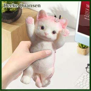 Deeke Mèo con mèo lớn TabA Squishy Silicone mờ siêu lớn mèo con làm bằng tay bóp đồ chơi Mochi Đồ chơi thư giãn căng thẳng phát hành Quà Tặng