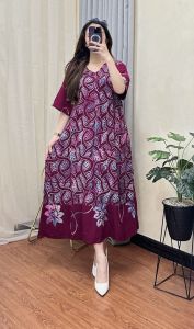 DASTER MAURA CAP BUSUI MURAH DASTER REMPEL DASTER BATIK CAP DASTER WANITA RAYON PREMIUM TERBARU