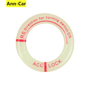 1 cái công tắc Đề khởi động xe ô tô trang trí dạ quang Sticker xe nút bắt đầu 3D huỳnh quang Vòng tròn trang trí phổ phụ kiện ô tô xe phát quang Keyhole sticker cho xe hơi xe máy