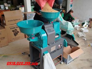 Máy  xát gạo TF57  liên hoàn  một bên xát  một bên nghiền