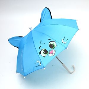 LONGB Mô hình tai 3D Ô dù trẻ em Có tay cầm dài Phim hoạt hình Ô mini Dễ thương Mẫu sáng tạo Áo mưa cho búp bê Trẻ sơ sinh từ 1-3 tuổi