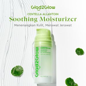 GLAD2GLOW Moisturizer Centella Allantoin Shooting Gel & Pomegranate 5% Niacinamide Brightening 100gr
