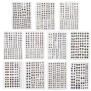 11 Tấm miếng dán mắt Búp Bê Mắt Miếng Dán Nước Miếng dán mặt Mắt đề can phim hoạt hình Búp Bê Làm Mắt Nhãn Mắt Kid Thủ Công